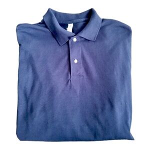 JERZEES Spot Shield Men’s Navy Polo Long Sleeve Shirt Size L